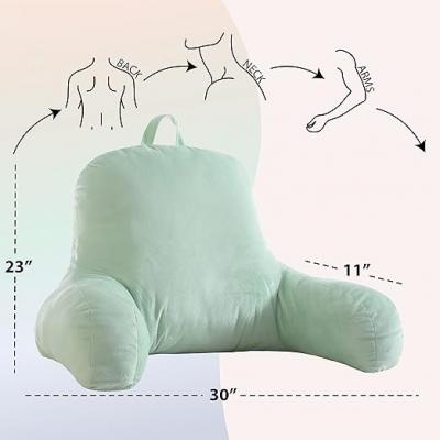 Light green backrest pillow