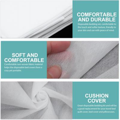 Disposable bedding white set